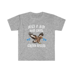 Just A Boy Who Loves Golden Eagles Birds Shirt - golden eagle print design