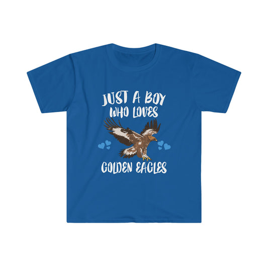Just A Boy Who Loves Golden Eagles Birds Shirt - golden eagle print design