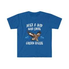 Just A Boy Who Loves Golden Eagles Birds Shirt - golden eagle print design