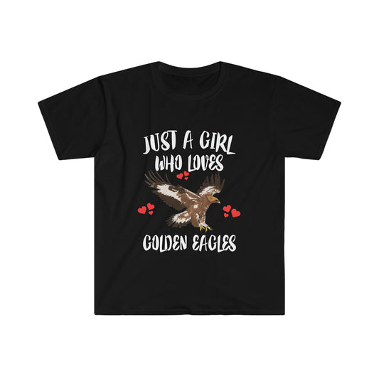 Just A Girl Who Loves Golden Eagles Birds Shirt - golden eagle print design