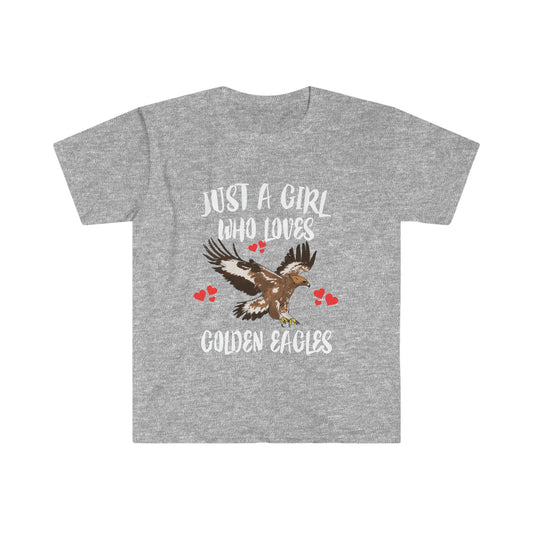 Just A Girl Who Loves Golden Eagles Birds Shirt - golden eagle print design