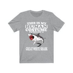 This Is My Human Costume I'm Really A Great White Shark Shirt - great white shark print design