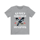 Easily Distracted By Magpies Shirt, Magpie Lover Shirt, Birding Shirt, Magpie Lover Gift, Animal Adult Kids T-Shirt Image 1