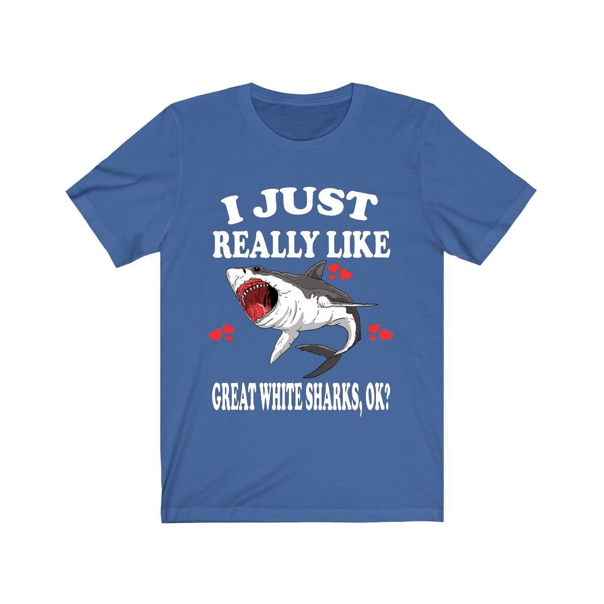 I Just Really Like Great White Shark Shirt, Great White Shark Lover Shirt, Shark Shirt, Shark Funny Gift, Animal Shirt Image 3