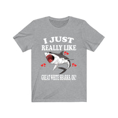 I Just Really Like Great White Shark Shirt - great white shark print design