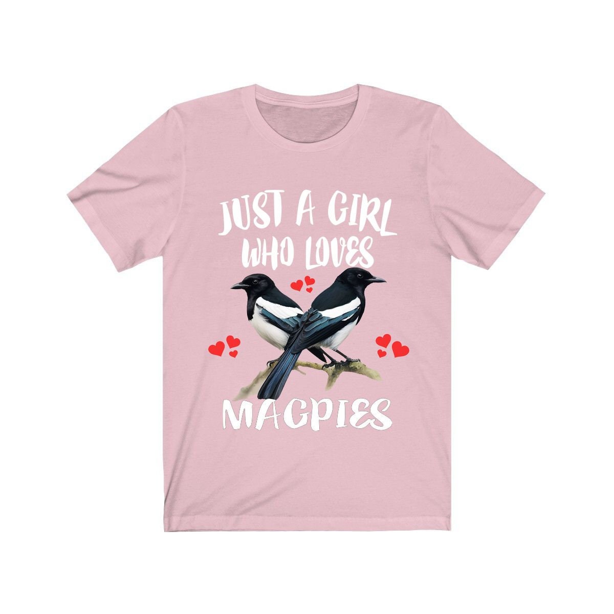 Just A Girl Who Loves Magpies Shirt, Magpie Lover Shirt, Birding Shirt, Magpie Lover Gift, Animal Adult Kids T-Shirt Image 3