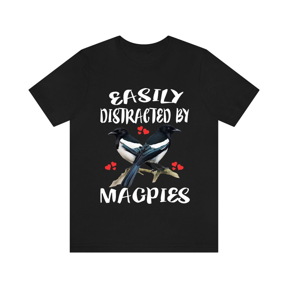 Easily Distracted By Magpies Shirt, Magpie Lover Shirt, Birding Shirt, Magpie Lover Gift, Animal Adult Kids T-Shirt Image 2