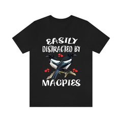 Easily Distracted By Magpies Shirt - magpie print design