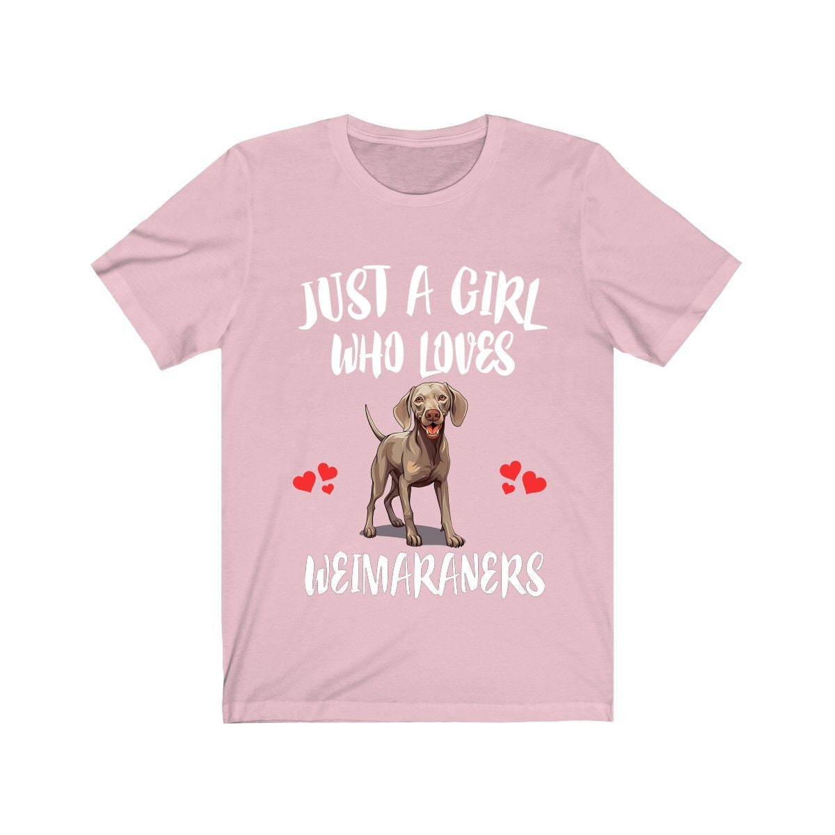 Just A Girl Who Loves Weimaraners Shirt, Dog Lover Shirt, Weimaraner Dog, Animal Toddler Infant Kids Gift T-Shirt Image 4