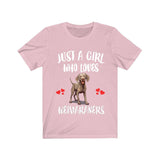 Just A Girl Who Loves Weimaraners Shirt, Dog Lover Shirt, Weimaraner Dog, Animal Toddler Infant Kids Gift T-Shirt Image 4