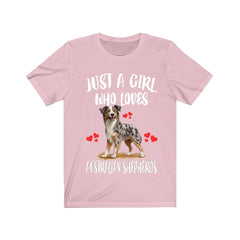Just A Girl Who Loves Australian Shepherds Shirt - Australian Shepherd print design