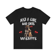 Just A Girl Who Loves Mastiffs Shirt - Mastiff print design