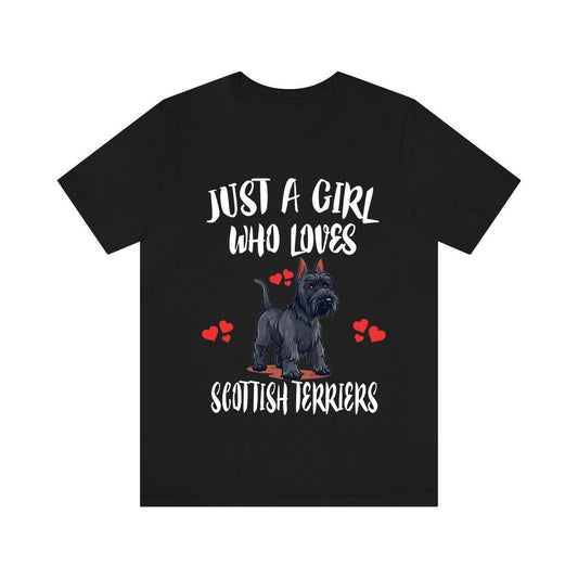 Just A Girl Who Loves Scottish Terriers Shirt - Scottish terrier print design
