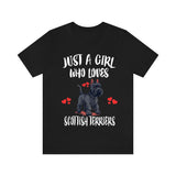 Just A Girl Who Loves Scottish Terriers Shirt, Dog Lover Shirt, Scottish Terrier Dog, Animal Toddler Infant Kids Gift T-Shirt Image 2