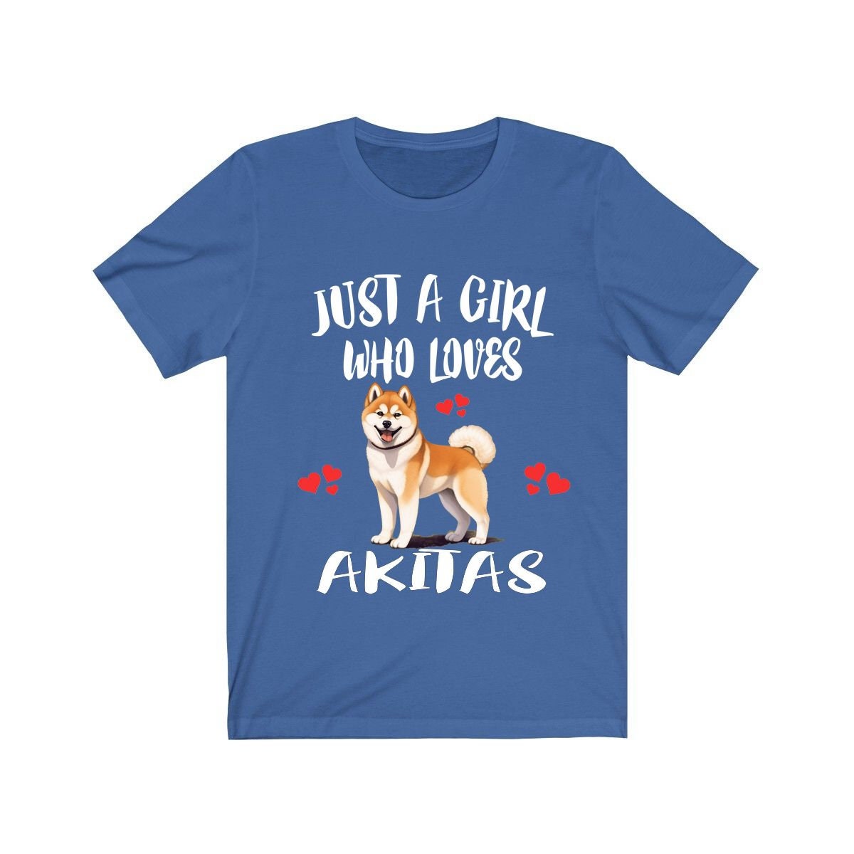 Just A Girl Who Loves Akitas Shirt, Dog Lover Shirt, Akita Dog, Animal Toddler Infant Kids Gift T-Shirt Image 3