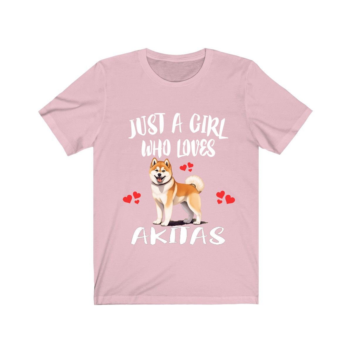Just A Girl Who Loves Akitas Shirt, Dog Lover Shirt, Akita Dog, Animal Toddler Infant Kids Gift T-Shirt Image 2