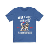 Just A Girl Who Loves Alaskan Malamutes Shirt, Dog Lover Shirt, Alaskan Malamute Dog, Animal Toddler Infant Kids Gift T-Shirt Image 4