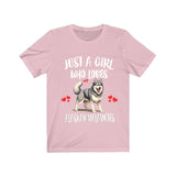 Just A Girl Who Loves Alaskan Malamutes Shirt, Dog Lover Shirt, Alaskan Malamute Dog, Animal Toddler Infant Kids Gift T-Shirt Image 3