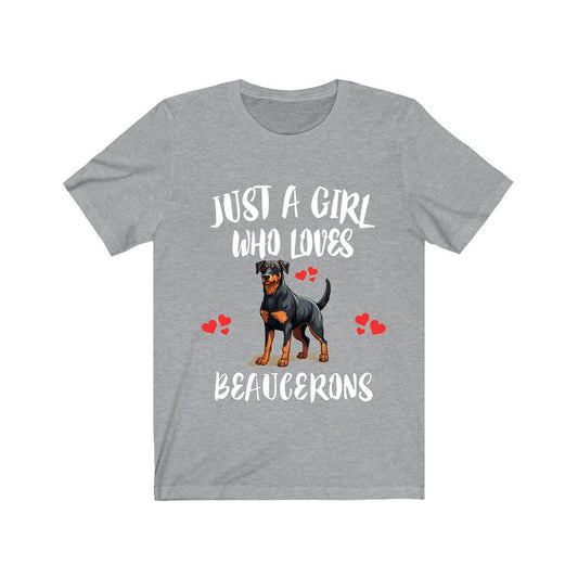 Just A Girl Who Loves Beaucerons Dogs Shirt - Beauceron print design