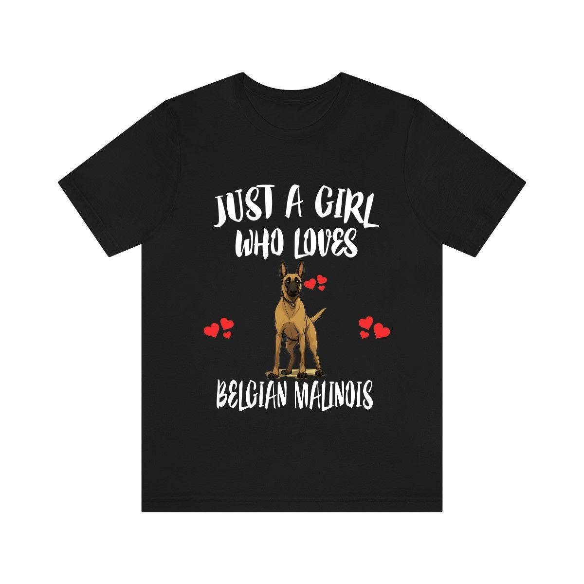 Just A Girl Who Loves Belgian Malinois Shirt, Dog Lover Shirt, Belgian Malinois Dog, Animal Toddler Infant Kids Gift T-Shirt Image 2