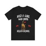 Just A Girl Who Loves Belgian Malinois Shirt, Dog Lover Shirt, Belgian Malinois Dog, Animal Toddler Infant Kids Gift T-Shirt Image 2