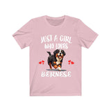 Just A Girl Who Loves Bernese Shirt, Dog Lover Shirt, Bernese Dog, Animal Toddler Infant Kids Gift T-Shirt Image 4