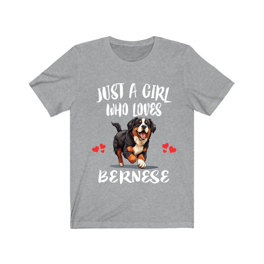 Just A Girl Who Loves Bernese Mountain Dogs Shirt - Bernese print design