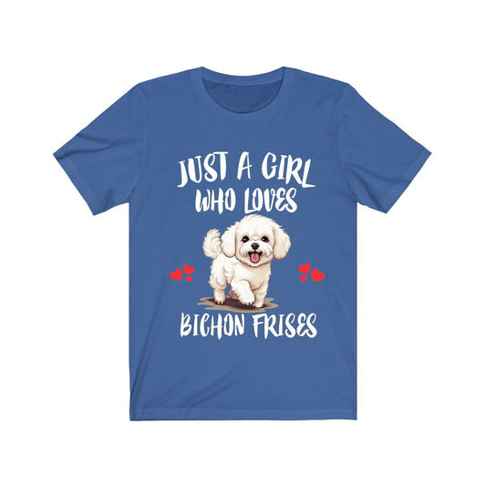 Just A Girl Who Loves Bichon Frise Dogs Shirt - Bichon Frise print design