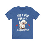 Just A Girl Who Loves Bichon Frise Shirt, Dog Lover Shirt, Bichon Frise Dog, Animal Toddler Infant Kids Gift T-Shirt Image 2