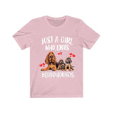 Just A Girl Who Loves Bloodhounds Shirt, Dog Lover Shirt, Bloodhound Dog, Animal Toddler Infant Kids Gift T-Shirt Image 3