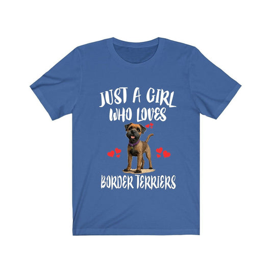 Just A Girl Who Loves Border Terriers Shirt - Border Terrier print design