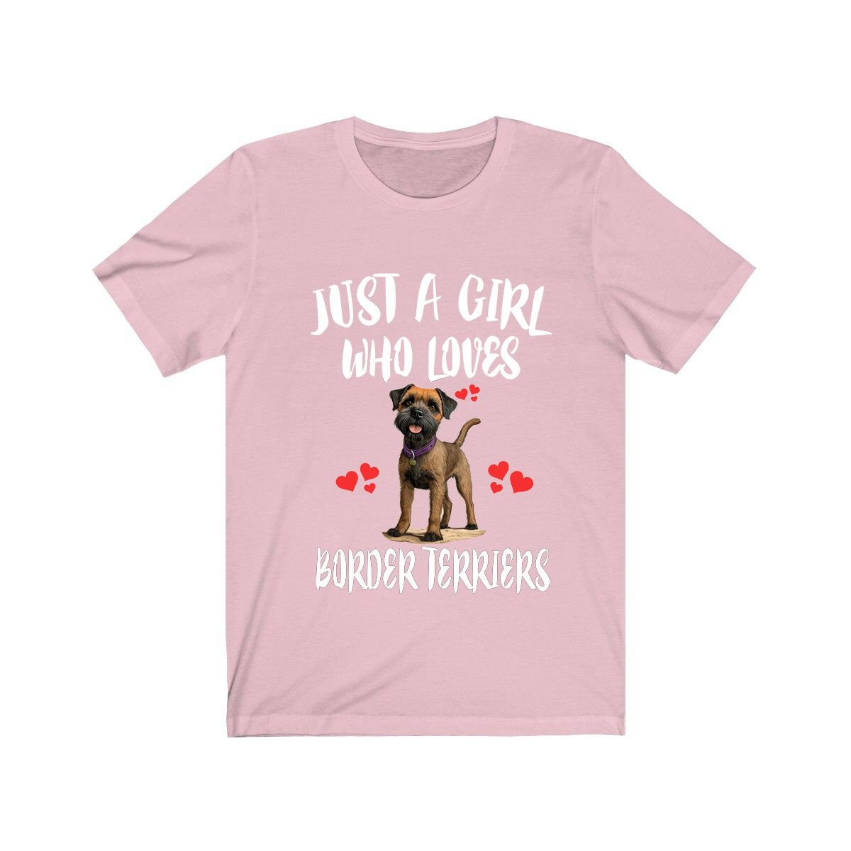 Just A Girl Who Loves Border Terriers Shirt, Dog Lover Shirt, Border Terrier Dog, Animal Toddler Infant Kids Gift T-Shirt Image 3