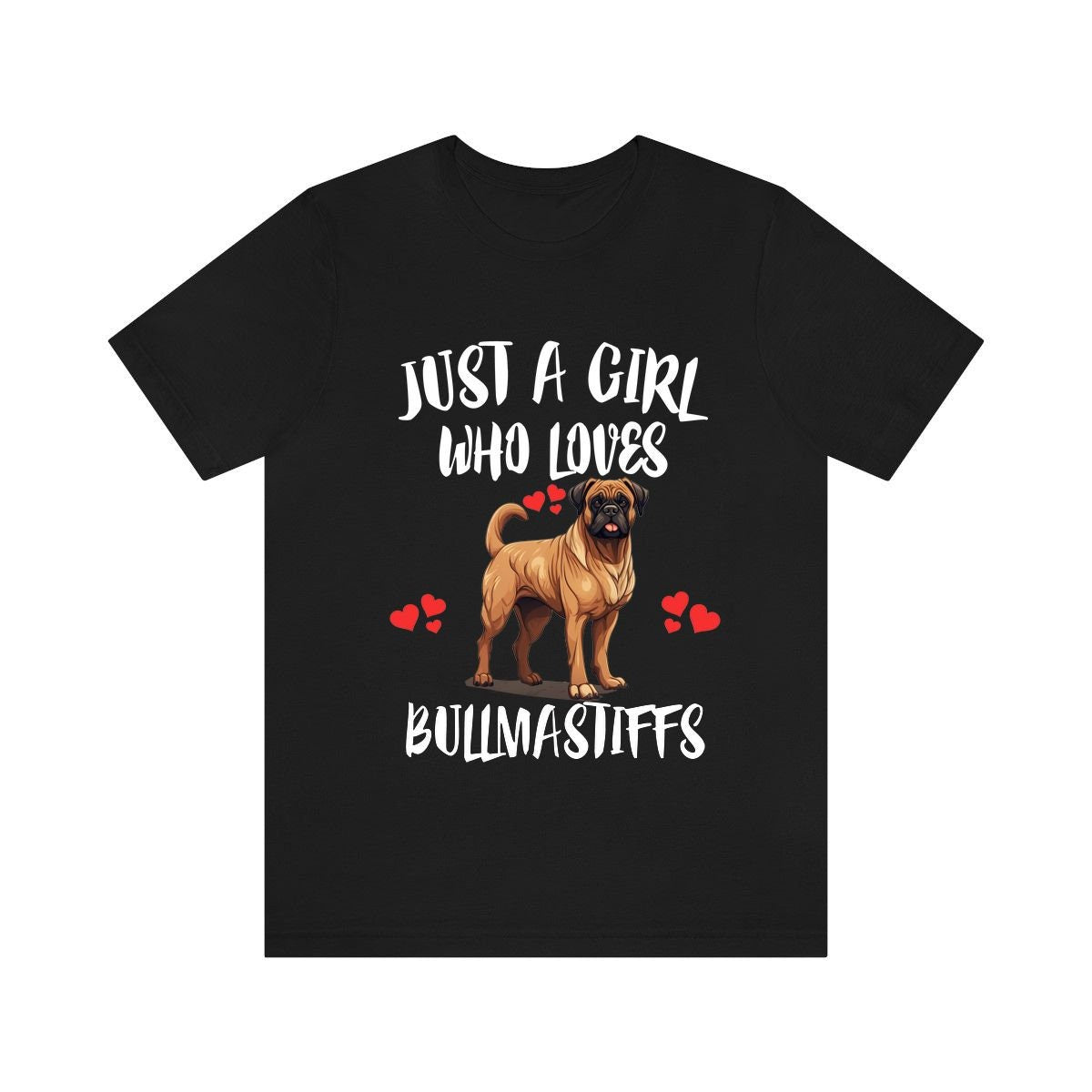 Just A Girl Who Loves Bullmastiffs Shirt, Dog Lover Shirt, Bullmastiff Dog, Animal Toddler Infant Kids Gift T-Shirt Image 1