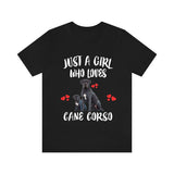 Just A Girl Who Loves Cane Corso Shirt, Dog Lover Shirt, Cane Corso Dog, Animal Toddler Infant Kids Gift T-Shirt Image 2