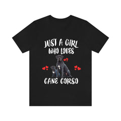 Just A Girl Who Loves Cane Corso Shirt, Dog Lover Shirt, Cane Corso Dog, Animal Toddler Infant Kids Gift T-Shirt Image 2