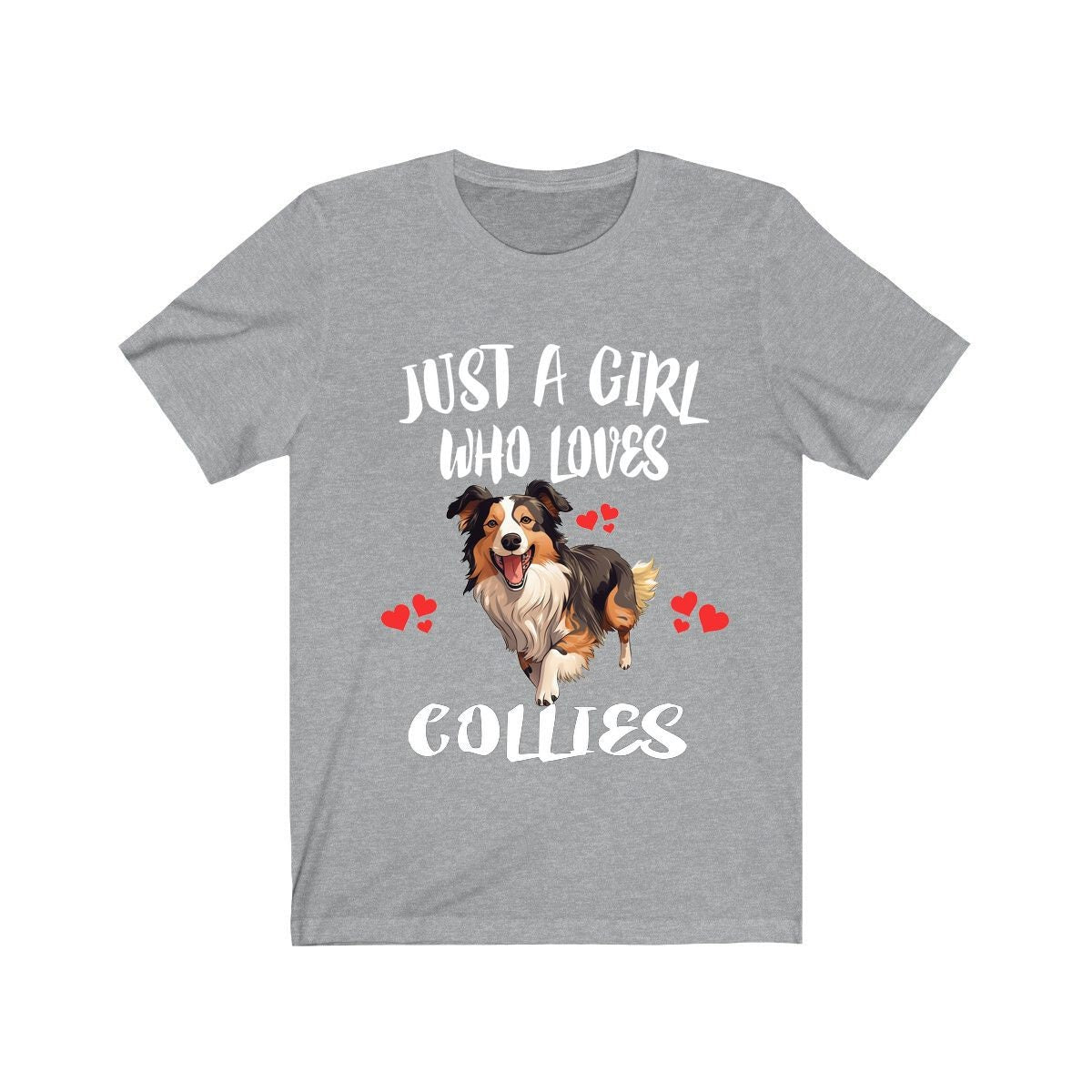 Just A Girl Who Loves Collies Shirt, Dog Lover Shirt, Collie Dog, Animal Toddler Infant Kids Gift T-Shirt Image 3