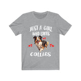 Just A Girl Who Loves Collies Shirt, Dog Lover Shirt, Collie Dog, Animal Toddler Infant Kids Gift T-Shirt Image 3