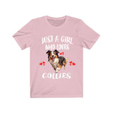 Just A Girl Who Loves Collies Shirt, Dog Lover Shirt, Collie Dog, Animal Toddler Infant Kids Gift T-Shirt Image 2