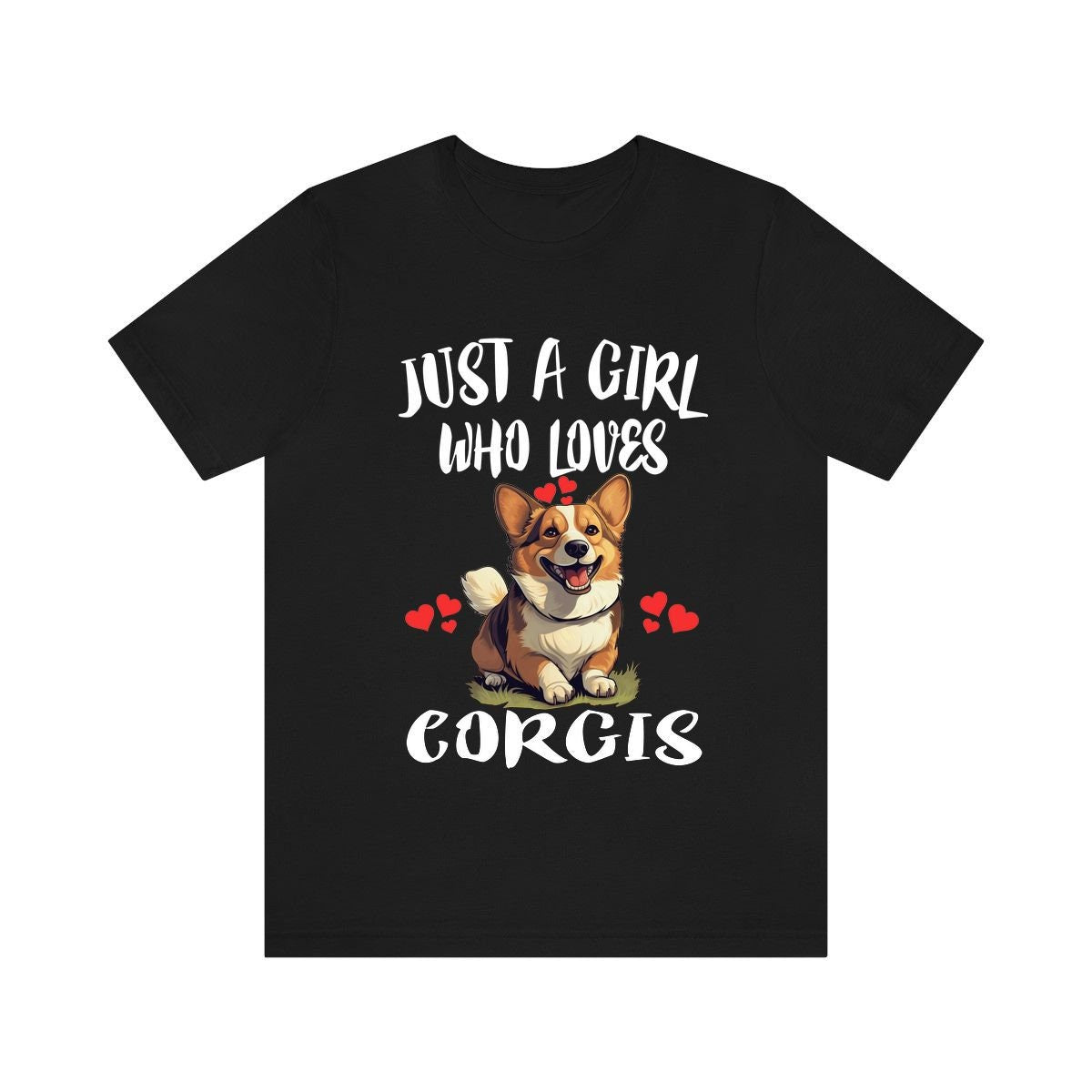 Just A Girl Who Loves Corgis Shirt, Dog Lover Shirt, Corgi Dog, Animal Toddler Infant Kids Gift T-Shirt Image 1