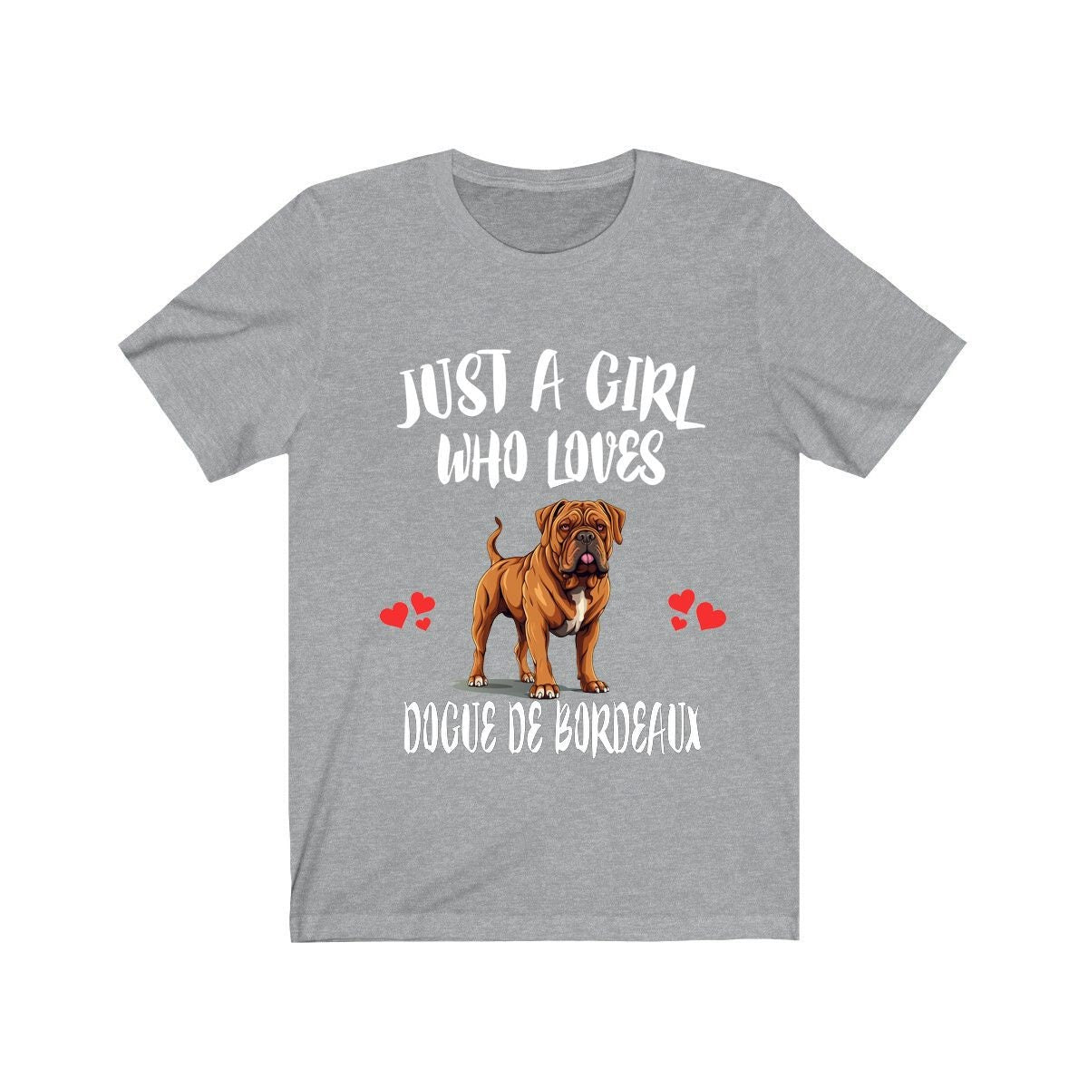 Just A Girl Who Loves Dogue de Bordeaux Shirt, Dog Lover Shirt, Dogue de Bordeaux Dog, Animal Toddler Infant Kids Gift T-Shirt Image 1