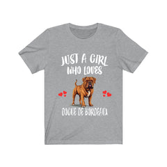 Just A Girl Who Loves Dogue De Bordeaux Shirt - Dogue De Bordeaux print design