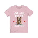 Just A Girl Who Loves English Bulldogs Shirt, Dog Lover Shirt, English Bulldog Dog, Animal Toddler Infant Kids Gift T-Shirt Image 4