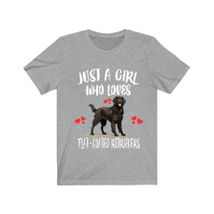 Just A Girl Who Loves Flat-Coated Retrievers Shirt - flat-coated retriever print design