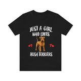 Just A Girl Who Loves Irish Terriers Dogs Shirt, Dog Lover Shirt, Irish Terrier Dog, Animal Toddler Infant Kids Gift T-Shirt Image 4