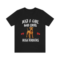 Just A Girl Who Loves Irish Terriers Dogs Shirt - Irish Terrier print design
