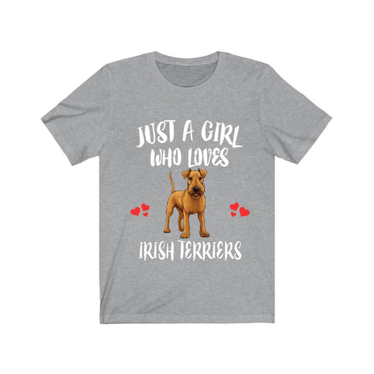 Just A Girl Who Loves Irish Terriers Dogs Shirt - Irish Terrier print design