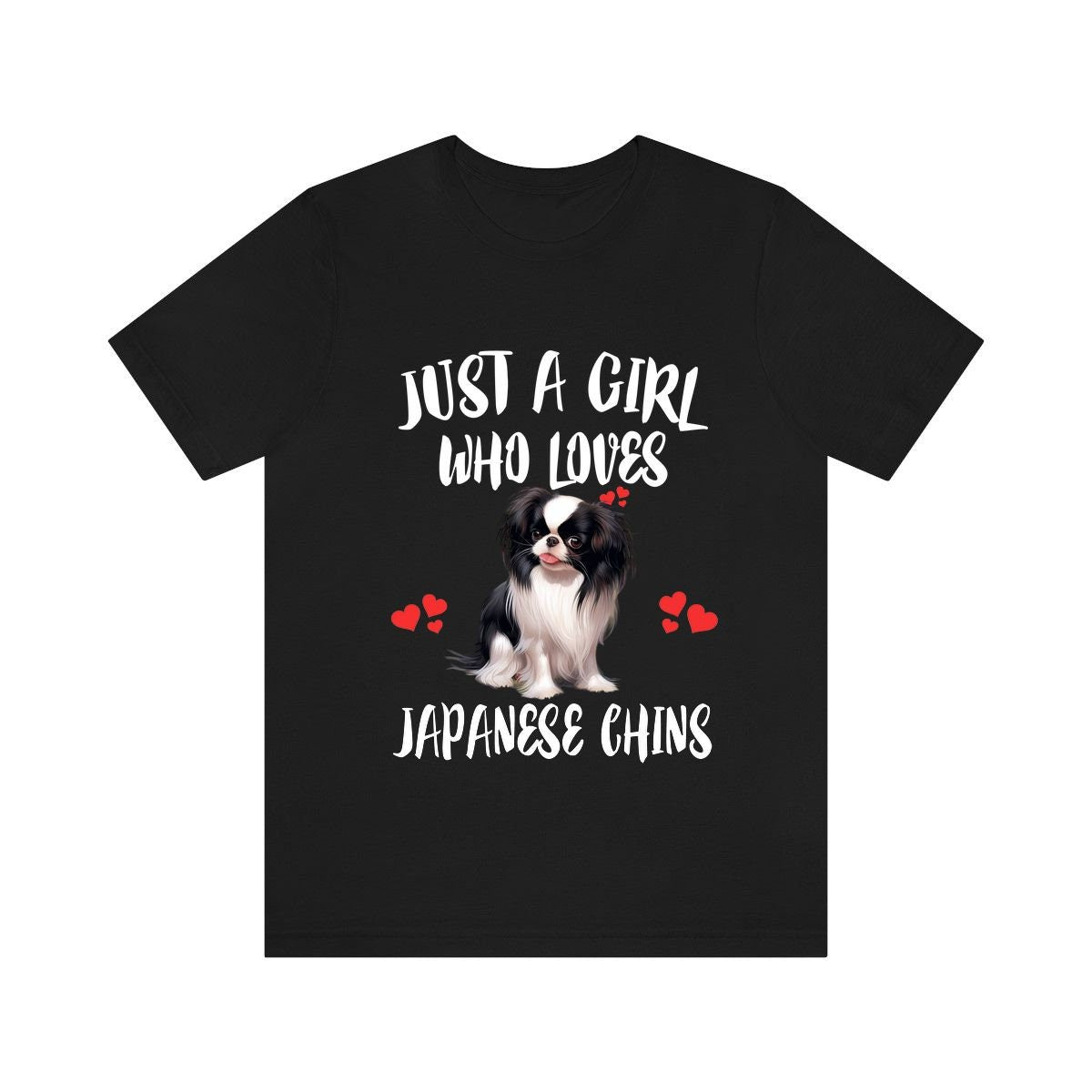 Just A Girl Who Loves Japanese Chins Dogs Shirt, Dog Lover Shirt, Japanese Chin Dog, Animal Toddler Infant Kids Gift T-Shirt Image 2