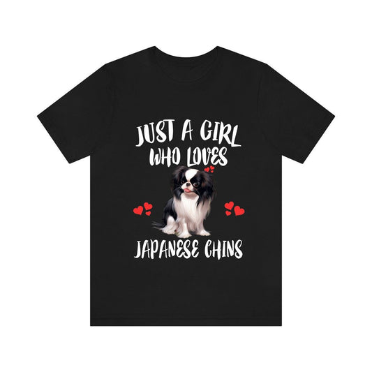 Just A Girl Who Loves Japanese Chins Shirt - Japanese Chin print design