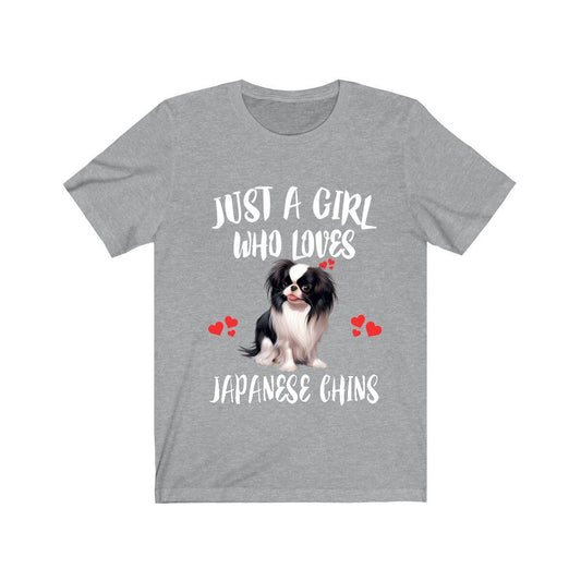 Just A Girl Who Loves Japanese Chins Shirt - Japanese Chin print design