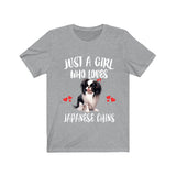 Just A Girl Who Loves Japanese Chins Dogs Shirt, Dog Lover Shirt, Japanese Chin Dog, Animal Toddler Infant Kids Gift T-Shirt Image 1